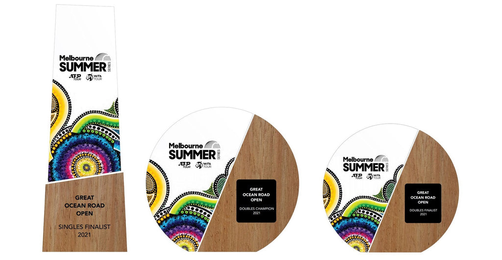 Chern'ee's Artwork Adorns Tennis Australia Trophies