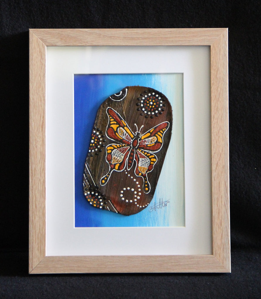 Framed Bark Canvas - Kali - Butterfly Framed Artwork