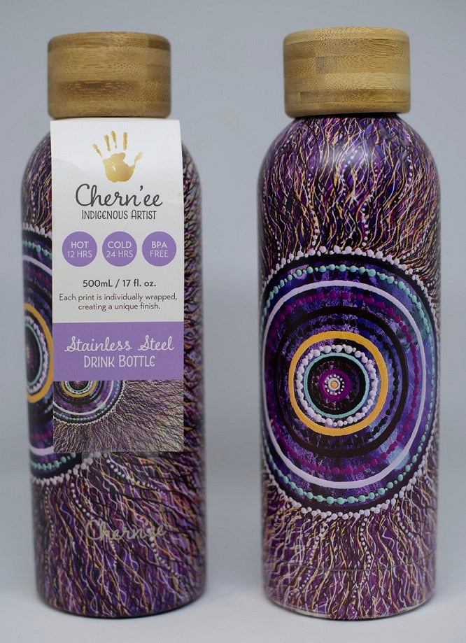 Grass Weaving - Kathit Ngkaarl Drink Bottle