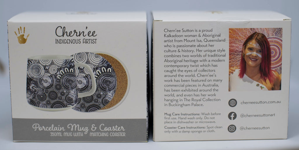 Kalkadoon Country Porcelain Mug & Coaster Set