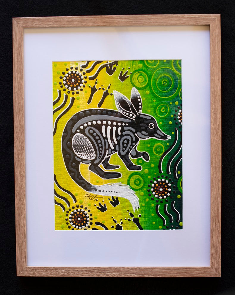 Kalu - Bilby Framed Canvas Painting