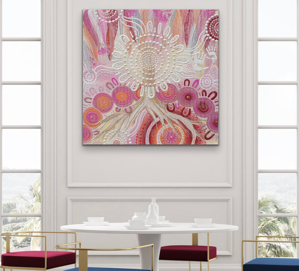 Birthing Tree - Artii Nganthi Large Canvas Print