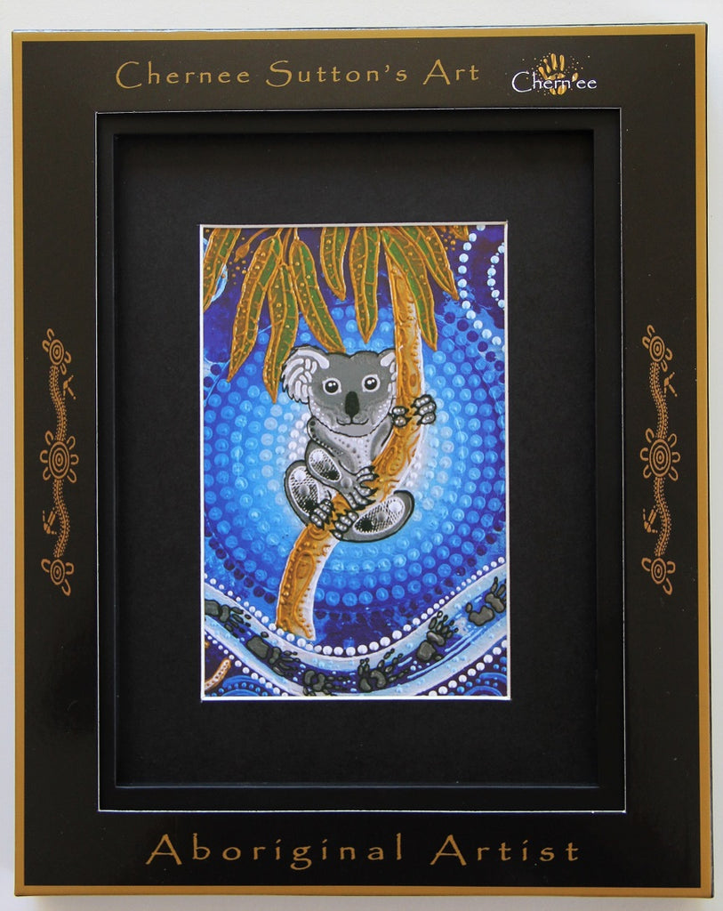 Asleep All The Time Koala Aboriginal Wall Art Print