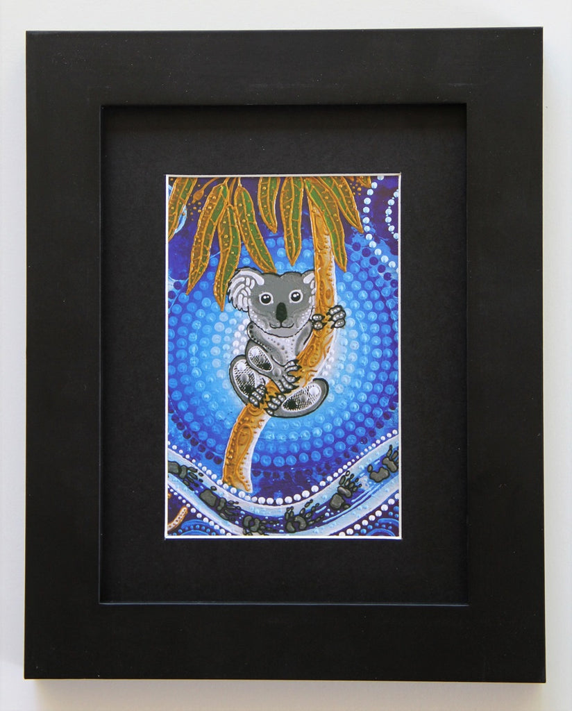 Asleep All The Time Koala Aboriginal Wall Art Print