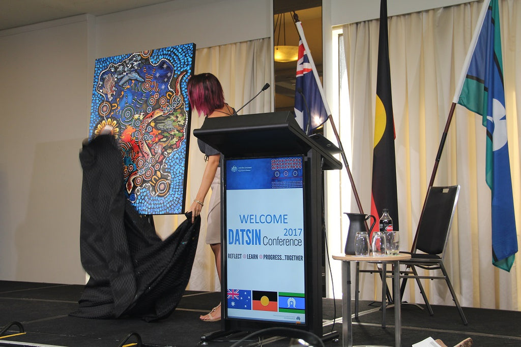 Chern'ee is an artist in Residence at the 2017 Defence Aboriginal Torres Strait Islander Network Conference