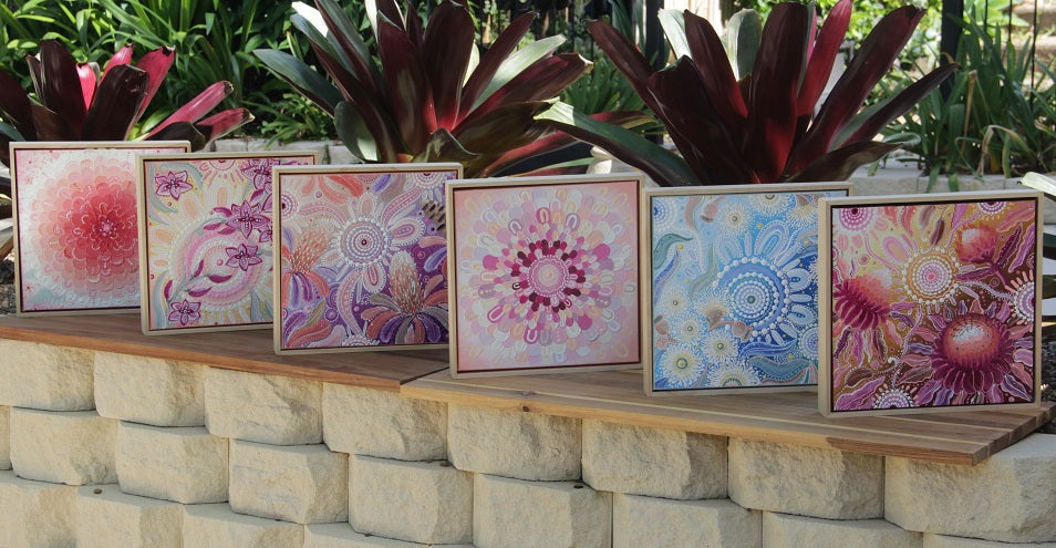 Aboriginal Paintings in Floating Frames