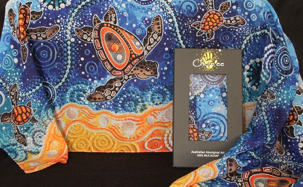 Grow Big - Yuanati 100% Pure Silk Aboriginal Scarf