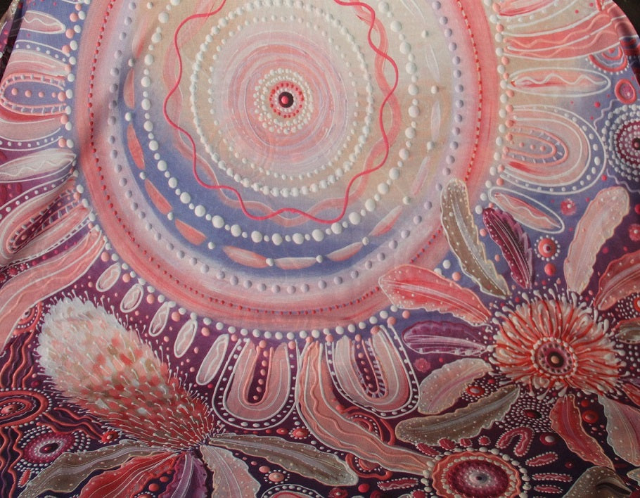 Bush Medicine - Munangu Mirrithin 100% Pure Silk Aboriginal Scarf 3